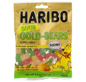 sour haribo gummy goldbears bear